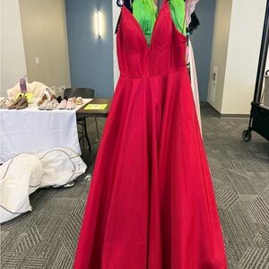 Elegant Red Evening Gown